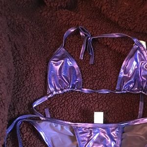 Metallic Purple rave dance outfit